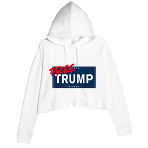 Free Donald Trump Republican Support Crop Fleece Hoodie