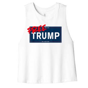 Free Donald Trump Republican Support Women's Racerback Cropped Tank