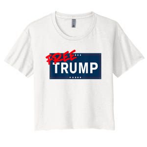 Free Donald Trump Republican Support Women's Crop Top Tee