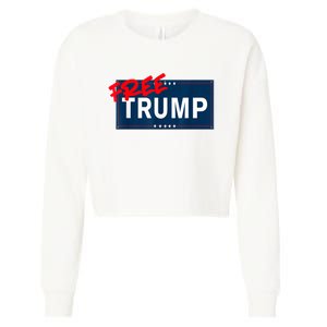 Free Donald Trump Republican Support Cropped Pullover Crew