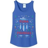 Funny Tuna Fishing Christmas Ugly Party Tuna Fishmas Gift Ladies Essential Tank