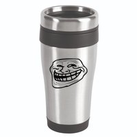 Funny Troll Face Nerd Geek 16oz Travel Tumbler