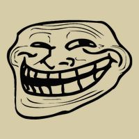 Funny Troll Face Nerd Geek Colorblast Crewneck Sweatshirt