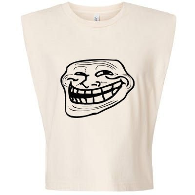 Funny Troll Face Nerd Geek Garment-Dyed Women's Muscle Tee