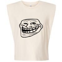 Funny Troll Face Nerd Geek Garment-Dyed Women's Muscle Tee