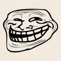 Funny Troll Face Nerd Geek Garment-Dyed Women's Muscle Tee