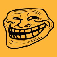 Funny Troll Face Nerd Geek Pom Pom 12in Knit Beanie