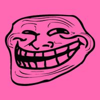 Funny Troll Face Nerd Geek Stripe Pom Pom Beanie