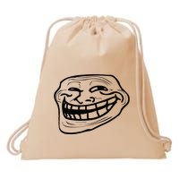 Funny Troll Face Nerd Geek Drawstring Bag