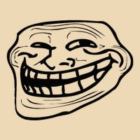 Funny Troll Face Nerd Geek Drawstring Bag