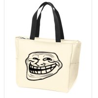 Funny Troll Face Nerd Geek Zip Tote Bag