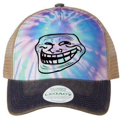 Funny Troll Face Nerd Geek Legacy Tie Dye Trucker Hat