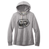 Funny Troll Face Nerd Geek Women's Fleece Hoodie