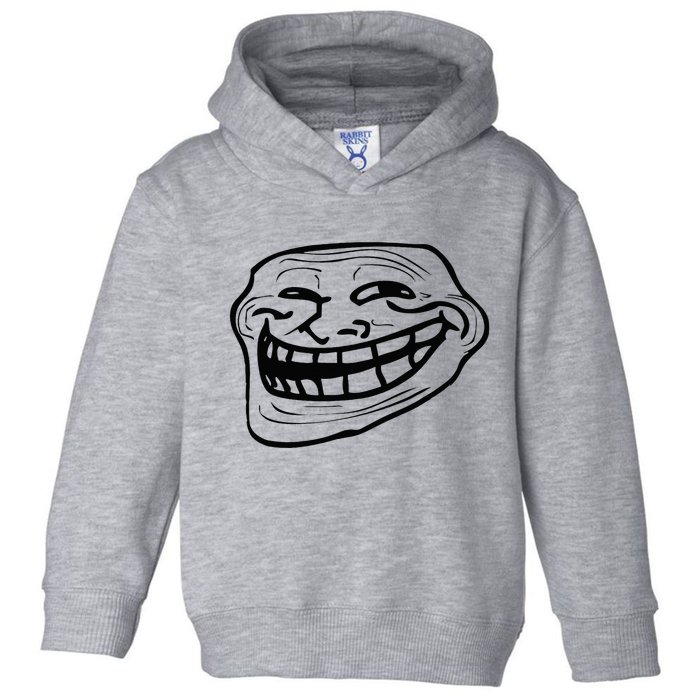Funny Troll Face Nerd Geek Toddler Hoodie
