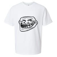 Funny Troll Face Nerd Geek Sueded Cloud Jersey T-Shirt
