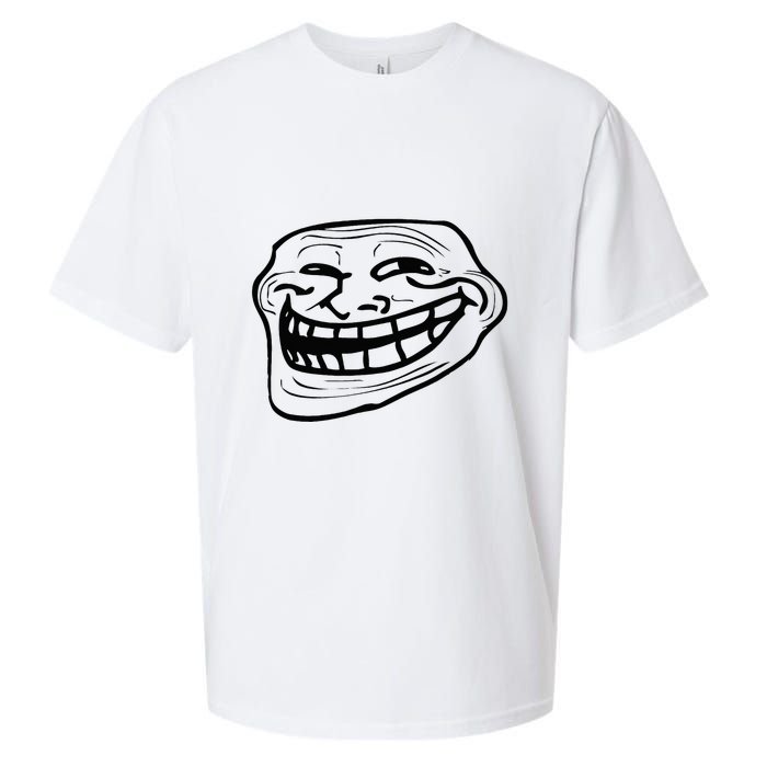 Funny Troll Face Nerd Geek Sueded Cloud Jersey T-Shirt