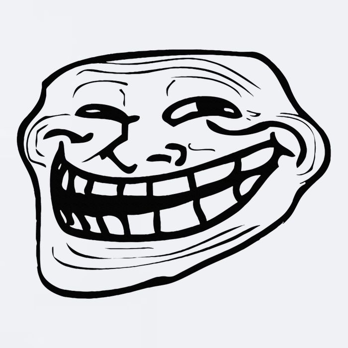 Funny Troll Face Nerd Geek Sueded Cloud Jersey T-Shirt