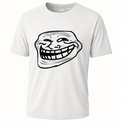 Funny Troll Face Nerd Geek Performance Shirt