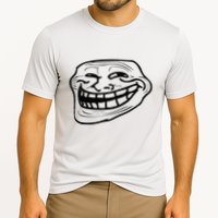 Funny Troll Face Nerd Geek Performance Shirt