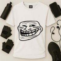 Funny Troll Face Nerd Geek Performance Shirt