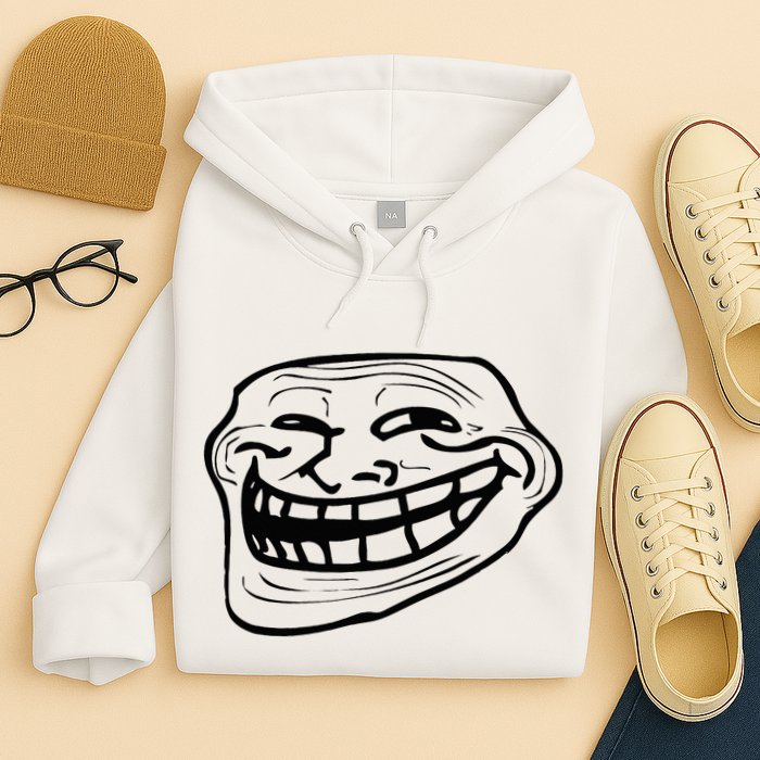 Funny Troll Face Nerd Geek Hoodie