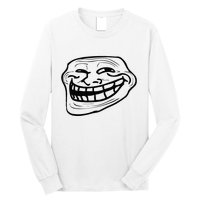 Funny Troll Face Nerd Geek Long Sleeve Shirt