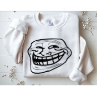 Funny Troll Face Nerd Geek Sweatshirt