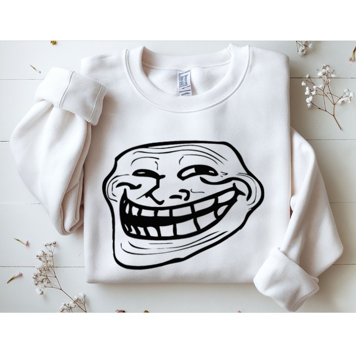 Funny Troll Face Nerd Geek Sweatshirt