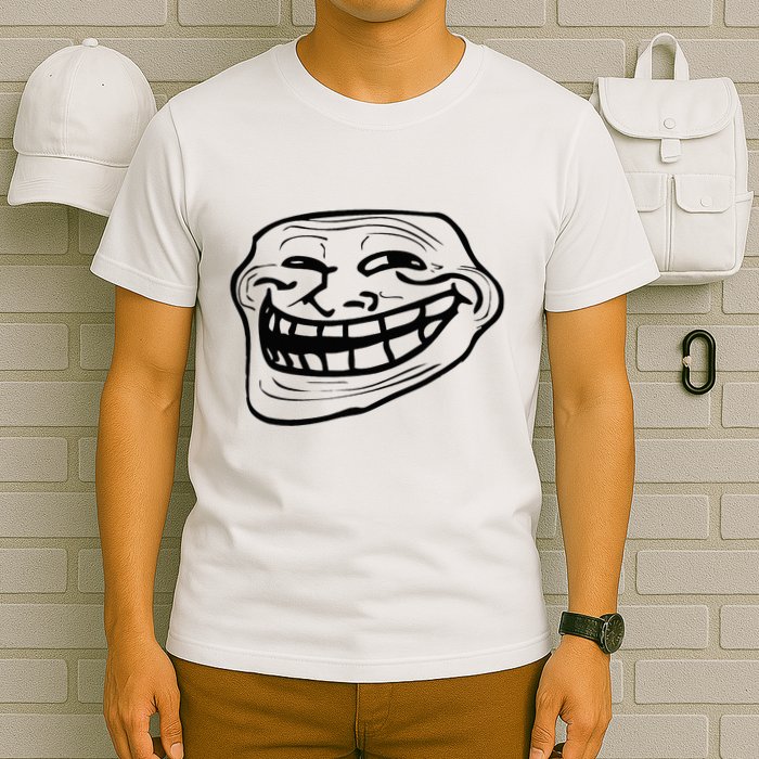Funny Troll Face Nerd Geek T-Shirt