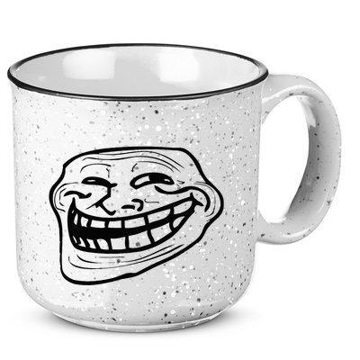 Funny Troll Face Nerd Geek 15oz Campfire Ceramic Mug