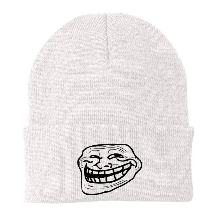 Funny Troll Face Nerd Geek Beanie