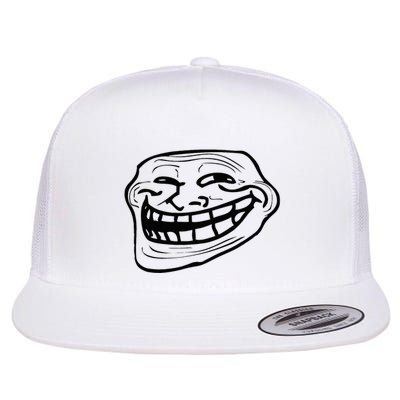 Funny Troll Face Nerd Geek Flatbill Hat