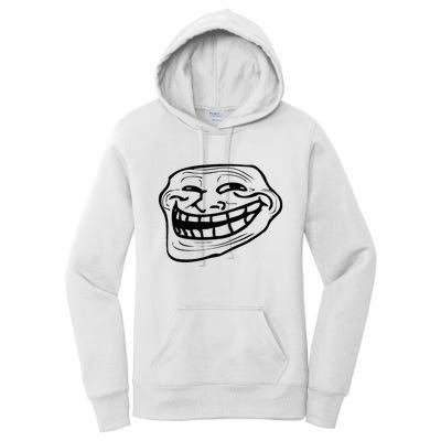 Funny Troll Face Nerd Geek Women's Pullover Hoodie
