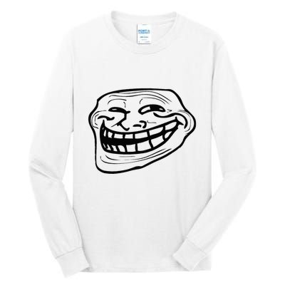 Funny Troll Face Nerd Geek Tall Long Sleeve T-Shirt