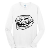 Funny Troll Face Nerd Geek Tall Long Sleeve T-Shirt