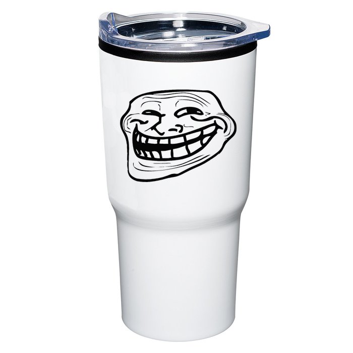Funny Troll Face Nerd Geek Tumbler