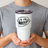 Funny Troll Face Nerd Geek Tumbler