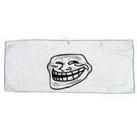 Funny Troll Face Nerd Geek Large Microfiber Waffle Golf Towel