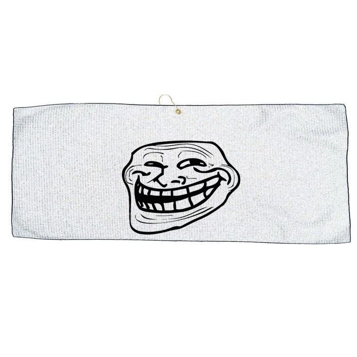 Funny Troll Face Nerd Geek Large Microfiber Waffle Golf Towel