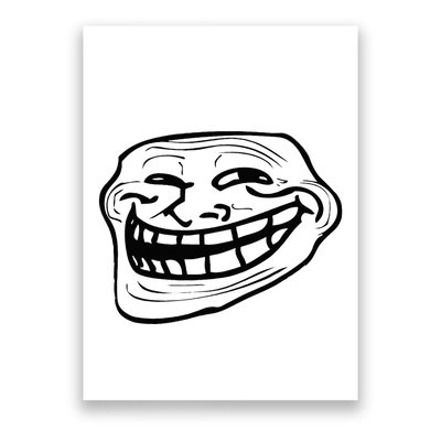 Funny Troll Face Nerd Geek Poster