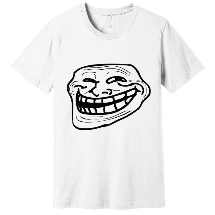 Funny Troll Face Nerd Geek Premium T-Shirt