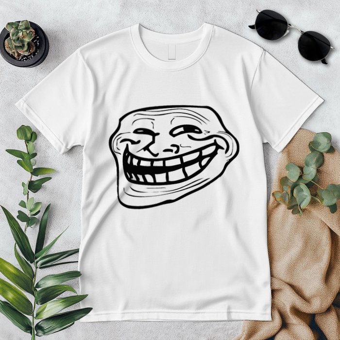 Funny Troll Face Nerd Geek Premium T-Shirt