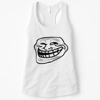 Funny Troll Face Nerd Geek Womens Tank Top