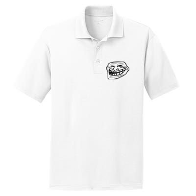 Funny Troll Face Nerd Geek PosiCharge RacerMesh Polo