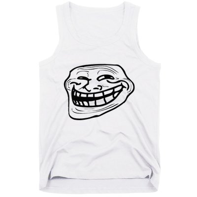 Funny Troll Face Nerd Geek Tank Top