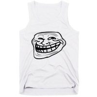 Funny Troll Face Nerd Geek Tank Top