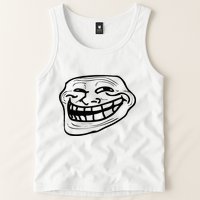 Funny Troll Face Nerd Geek Tank Top
