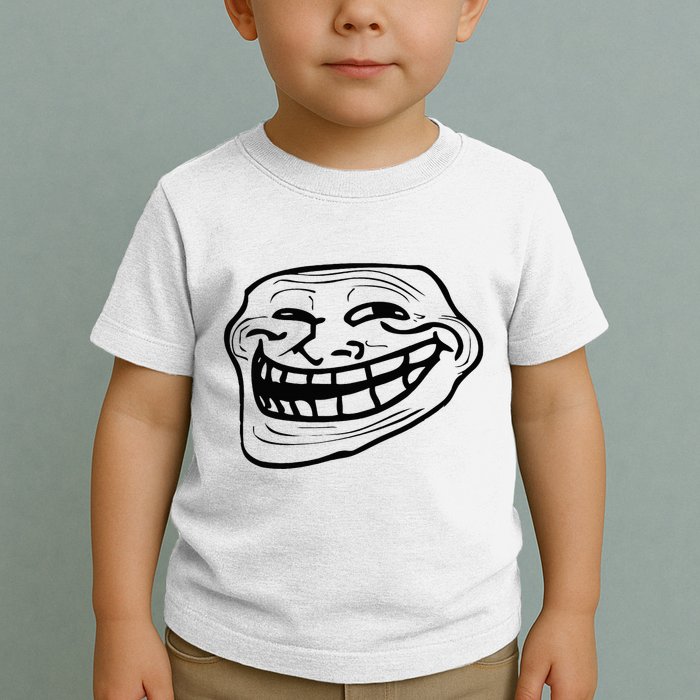 Funny Troll Face Nerd Geek Toddler T-Shirt