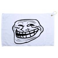 Funny Troll Face Nerd Geek Grommeted Golf Towel