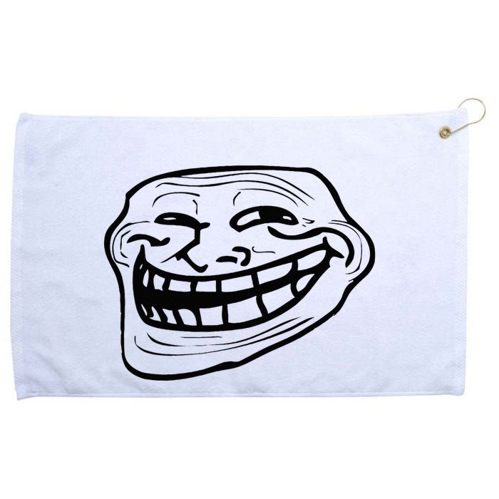 Funny Troll Face Nerd Geek Grommeted Golf Towel